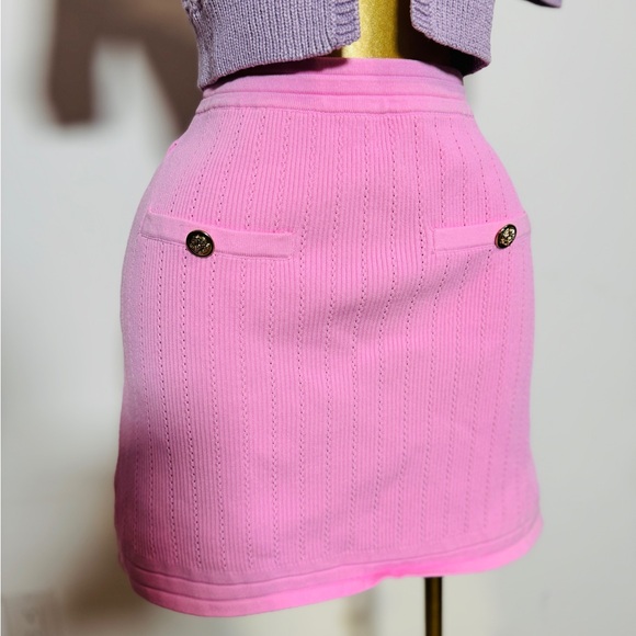 Zara Dresses & Skirts - Zara Pink Ribbed knit Skirt